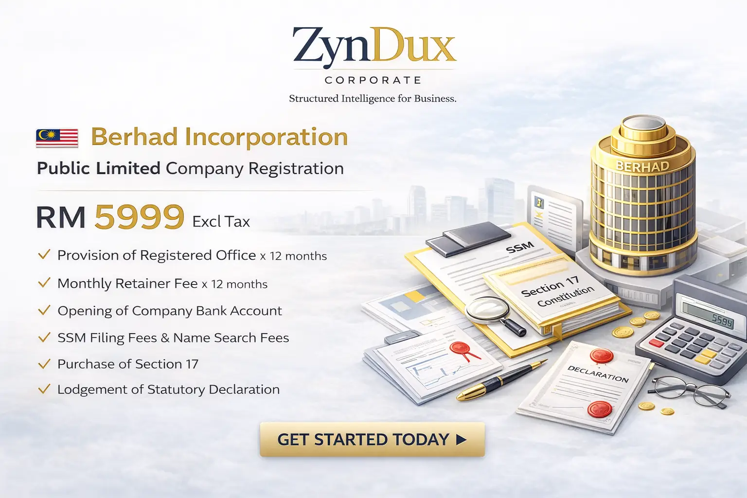 Berhad Incorporation / Public Limited Company Registration